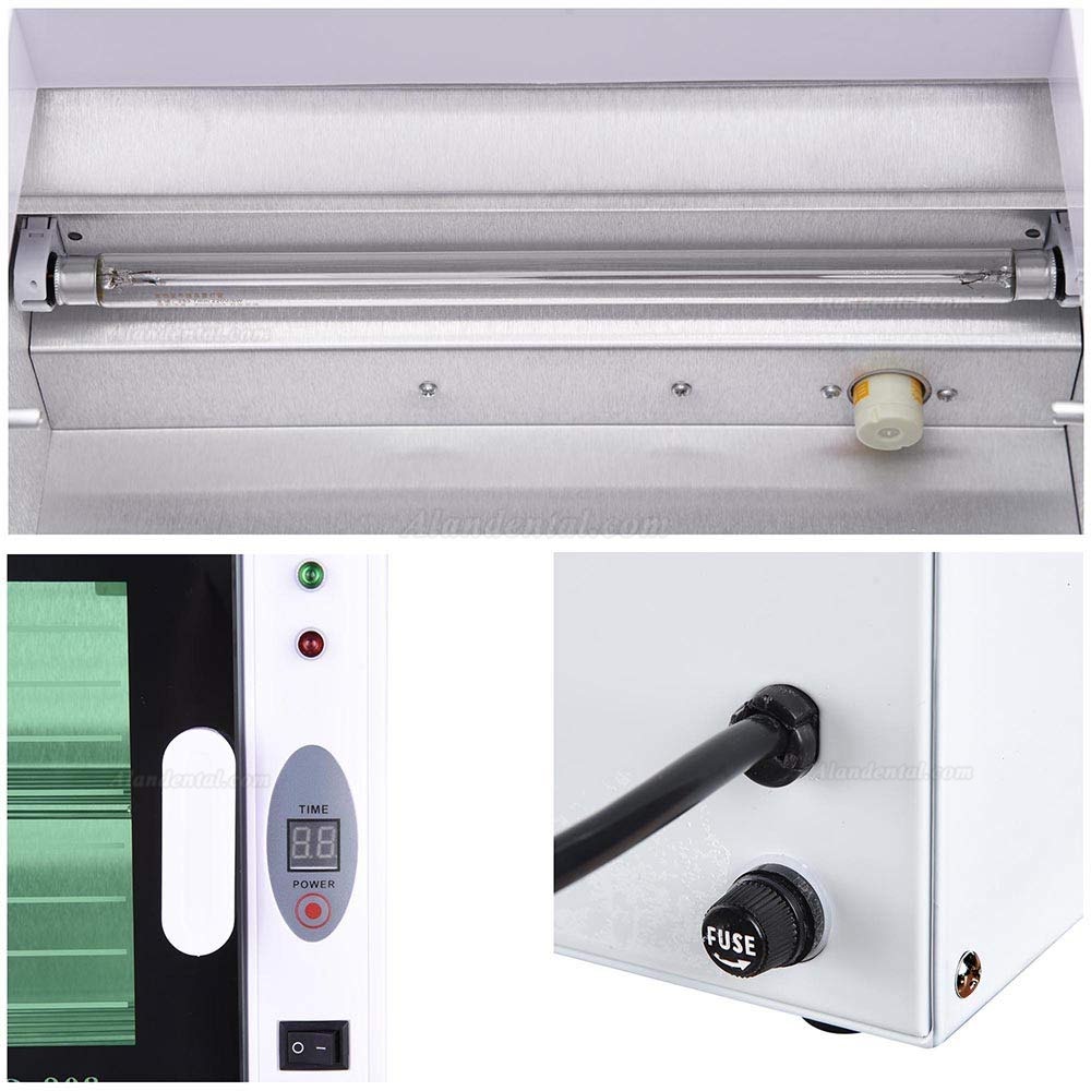 8L UV Tool Sterilizer Cabinet with Timer Sterilization Dental Tool Facial Skin Beauty Salon Equipment